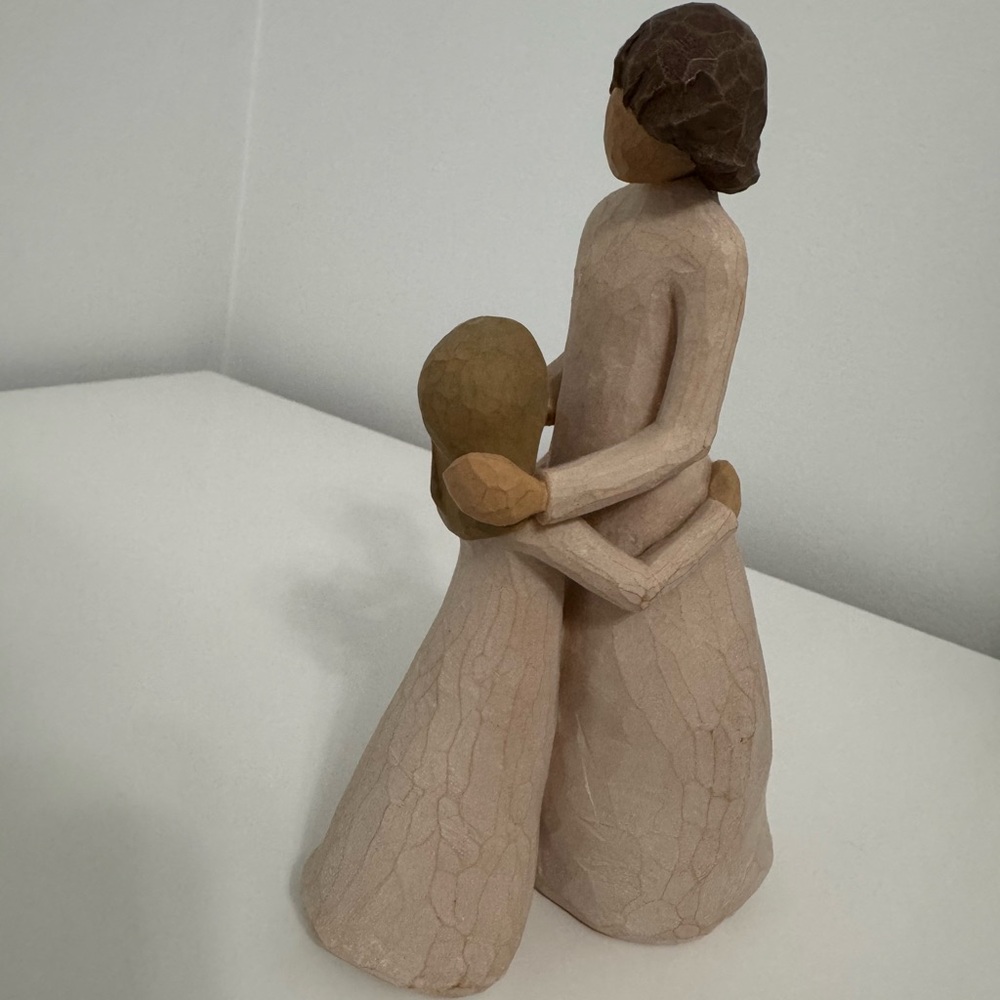 Willow Tree Cream and Brown Minimalist Sculpture